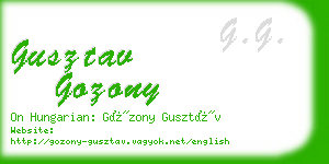 gusztav gozony business card